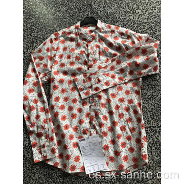 Camisa de hombre estampada de algodón